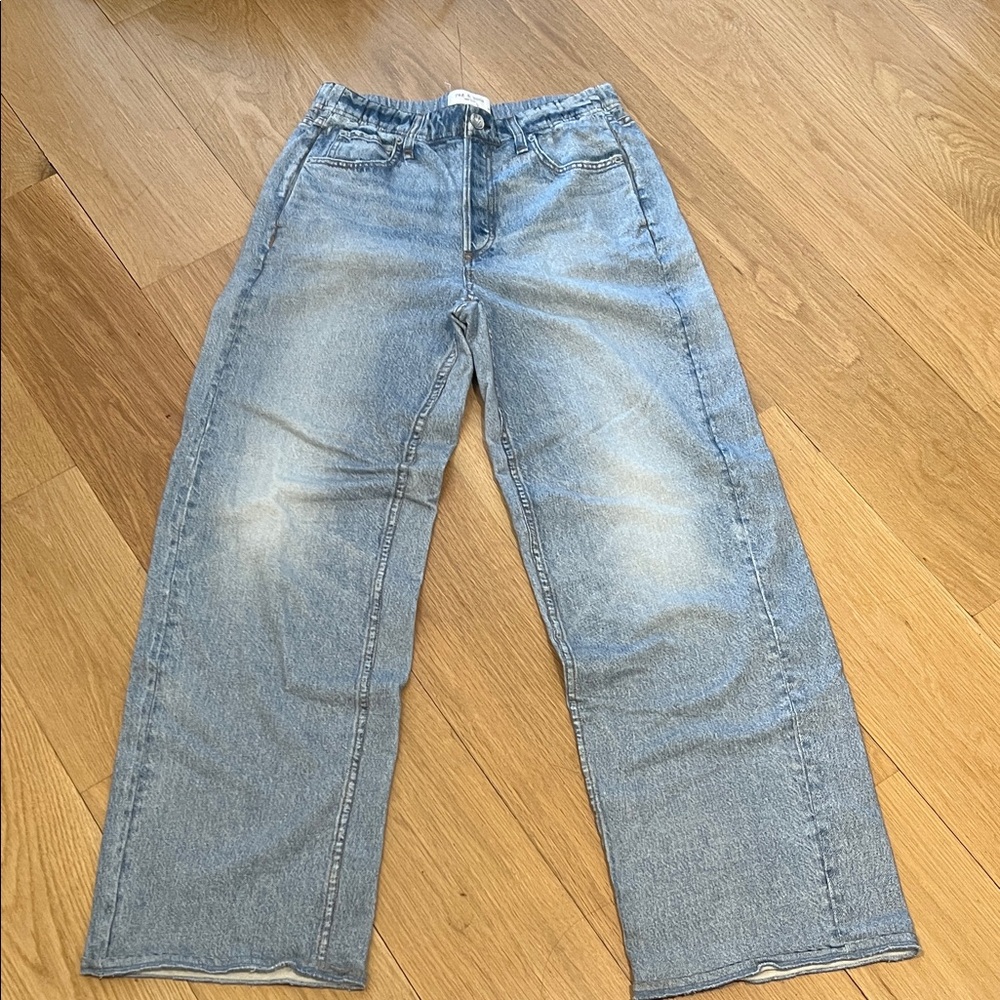 rag & bone Miramar Light Blue Straight-Leg Sweatpant Jeans – Women’s Small
